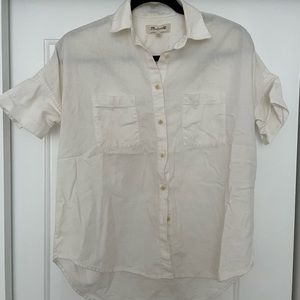 Madewell White Button down Shirt